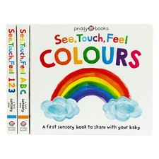 See Touch Feel Series 3 Books Set (123, Colours & ABC) - Ages 0+ - Board Book