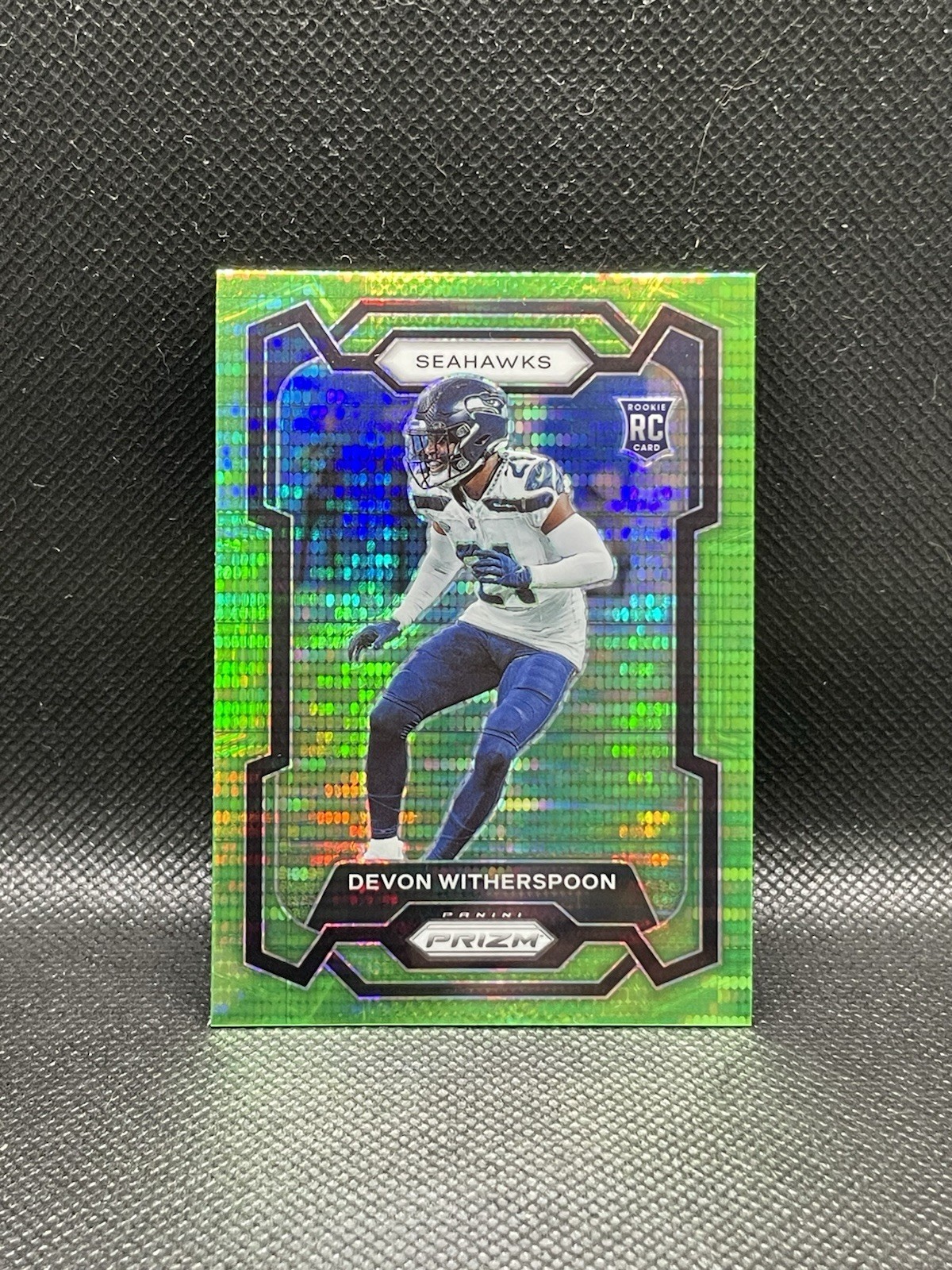 2023 Panini Prizm Devon Witherspoon #389 Rookie RC Neon Green Pulsar Prizm