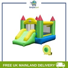 Bouncy Castle with Slide Inflatable Jumper Castle Moonwalk Slide w/ Blower