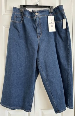 Gloria Vanderbilt Women's High Rise Culotte Tummy Sculpt Jeans Shape Effect 24W