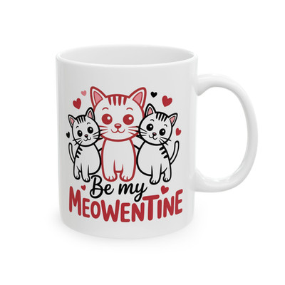 Be My Meowentine Cat Coffee Mug Cute Valentine Cat Lover Gift