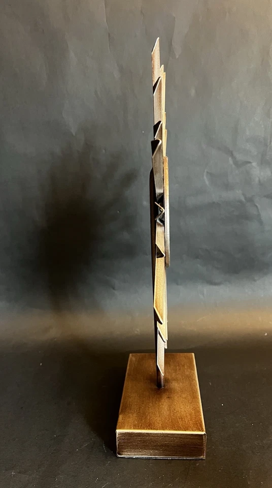 Pier 1 | Bronzed Starburst Mirror on stand | 14” Tall | 4" mirror | GUC - Image 3 of 4