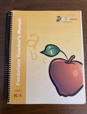 Fundations Teacher's Manual K-1, by Barbara A. Wilson 2006 Spiral Book NEW