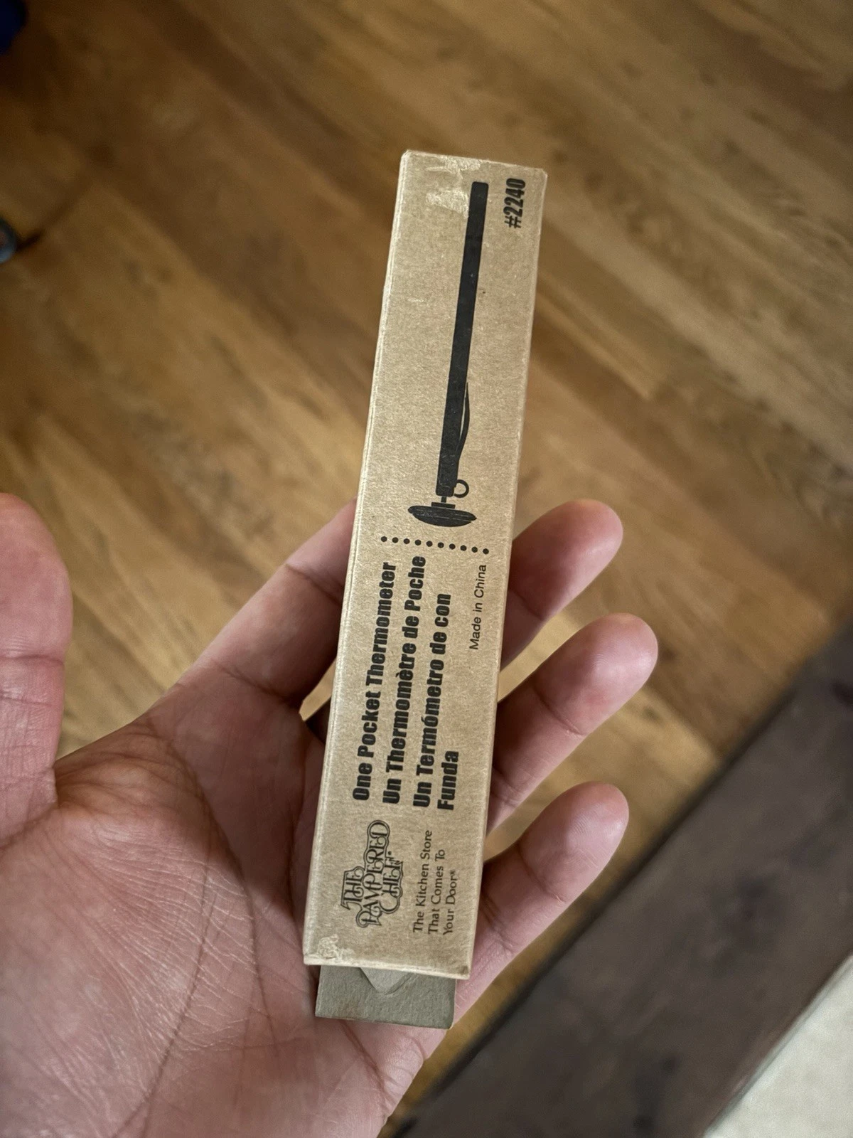 The Pampered Chef 2240 Pocket Meat Thermometer Analog Bimetallic Silver Metal