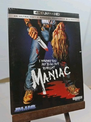 Maniac (Ultra HD, 1980) Blue Underground - NEW with Slip - Horror - Joe Spinell