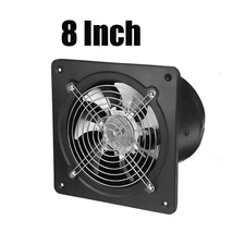 8" Exhaust Fan Duct Fan Ventilation Extractor Fan 110V Wall-Mounted Blower