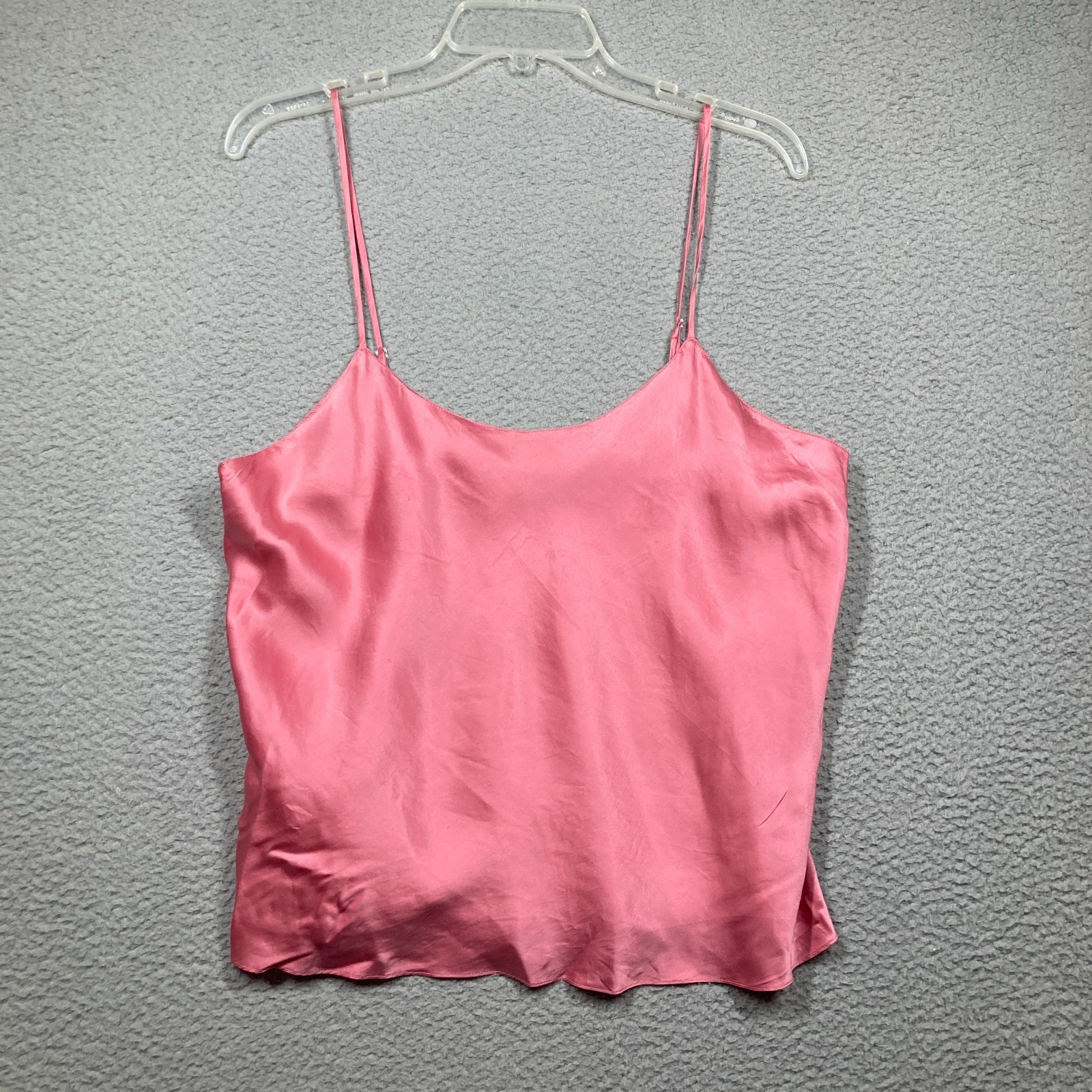 Valerie Stevens Pure Silk Cami Top Womens L PInk y2K Coquette Dainty Feminine