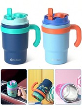 16oz Stainless Steel Insulated Kids Tumbler 2 Pack Leak Proof Travel Toddler Cup