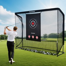10x7.5ft Heavy Duty Golf Practice Net with Target Cloth  Large Ball Collection
