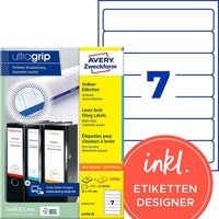 Avery Zweckform Ordneretiketten L4760-25 Weiß, 30 Blatt