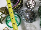 vtg 11  Bradford CHRISTMAS ORNAMENTS UFO Spinning Top bell lantern cage teardrop — photo 10