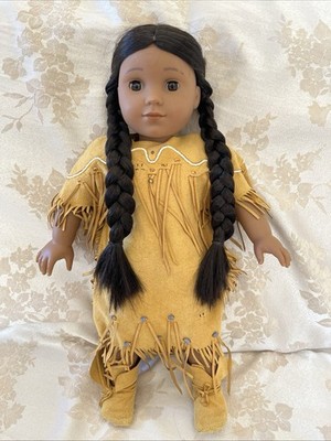 18 Zoll American Girl Puppe Kaya Indianer Stil Puppe mit Outfit und Schuhen 