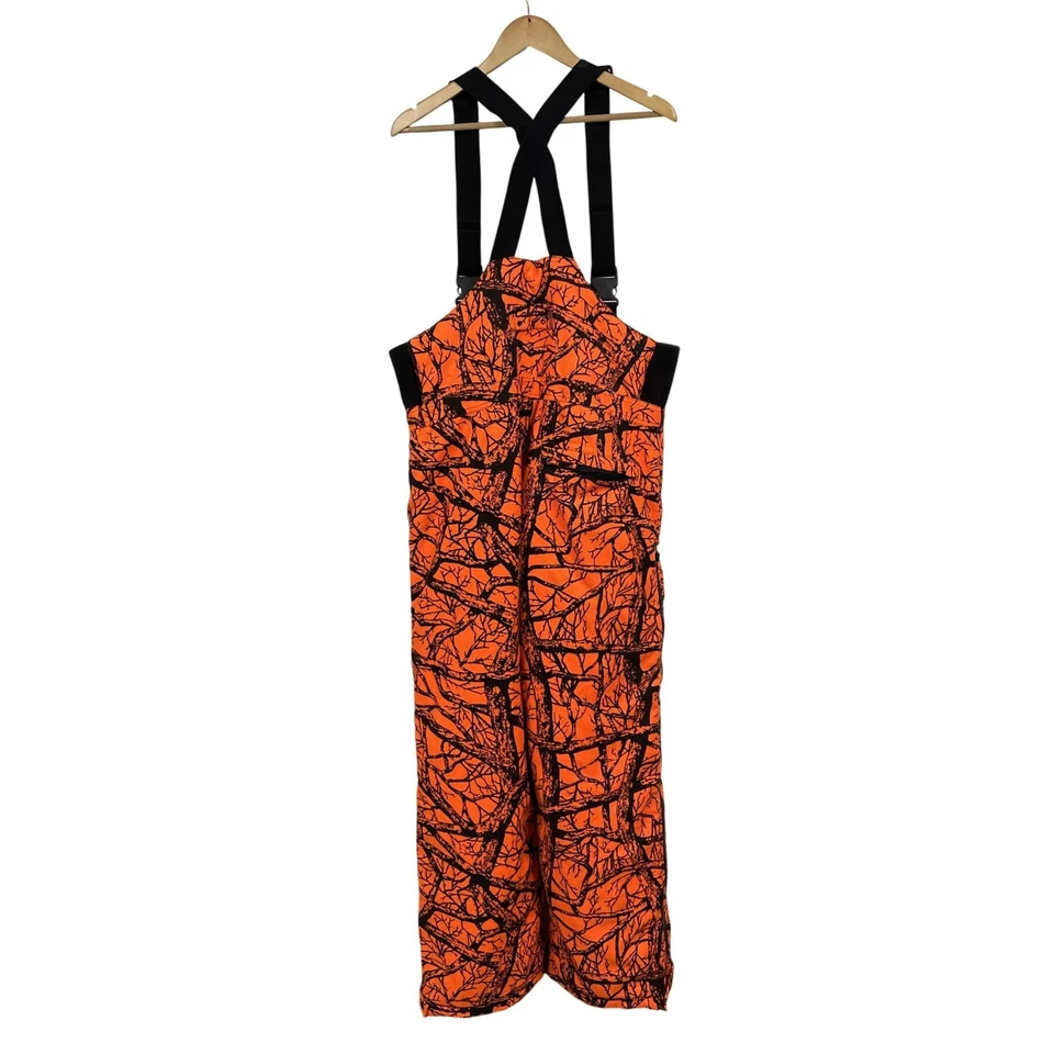 Cabelas Overalls Mens L Seclusion Blaze insulated Bib Hunting Orange Dry-Plus - Image 2 of 4