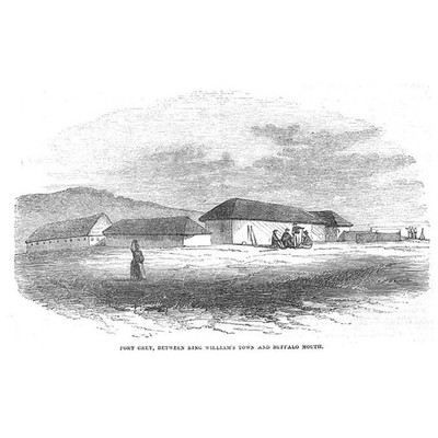 SÜDAFRIKA Fort Grey, King William's Town & Buffalo Mouth - Antikdruck 1852