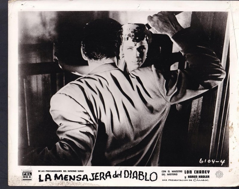 Lon Chaney Jr  Karen Kadle THE DEVIL'S MESSENGER 1962 original movie photo 49687