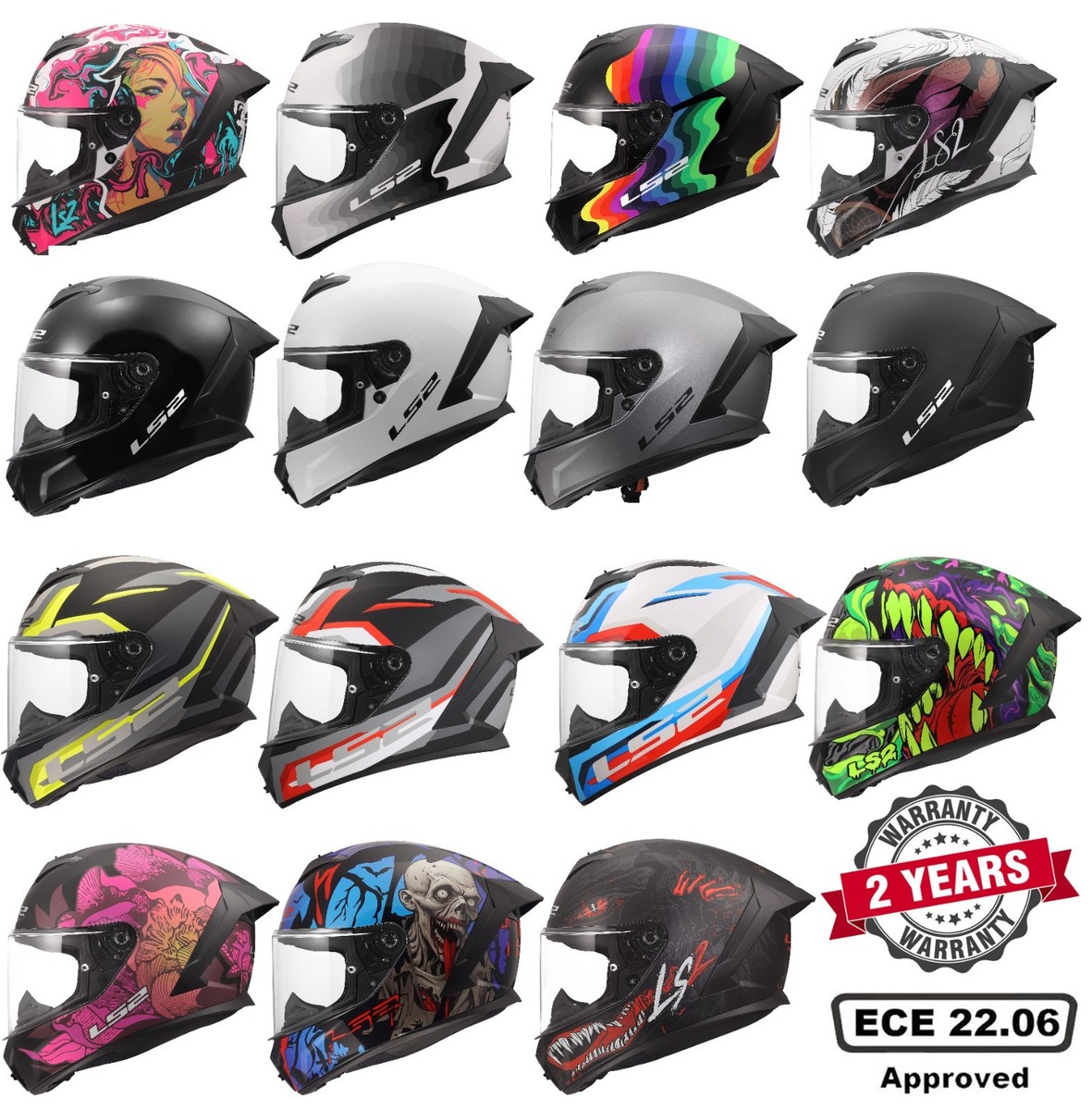 LS2 FF820 RAPID III FULL FACE MOTORBIKE HELMET LYCANT ZOMBIE SOLID