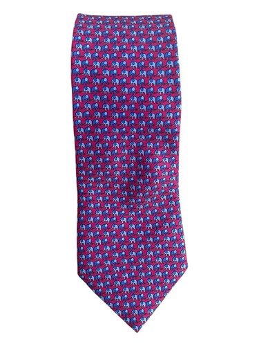 Thomas Pink Elephant Silk Tie Pink and Blue Made in England Men’s