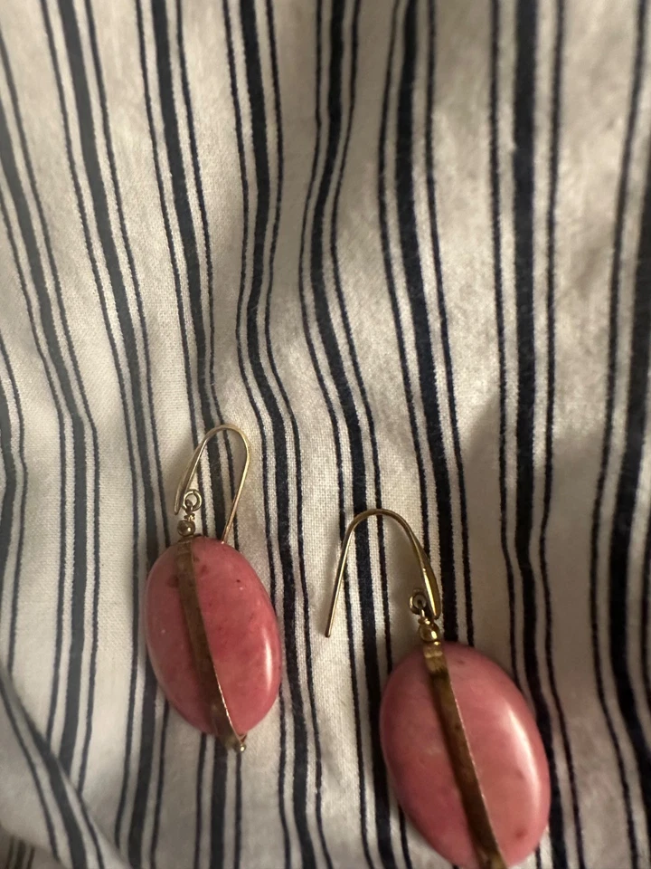 Pendientes colgantes de piedra ISABEL MARANT - S/S 2020 - Jaspe - Auténtico diseño de diseñador Foto 3 de 4