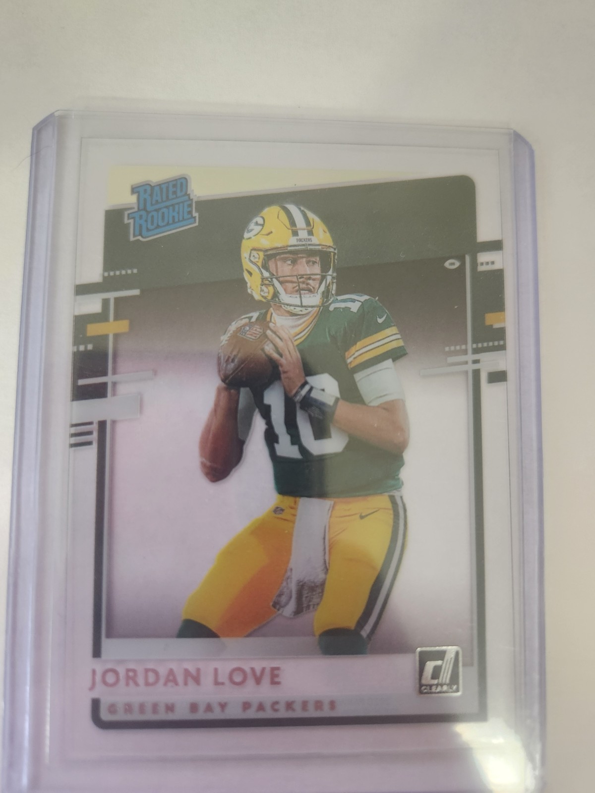 2020 Panini Chronicles - Clearly Donruss Rated Rookie Jordan Love #RR-JL (RC)