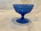 1 MODERNTONE Hazel Atlas COBALT BLUE Depression Glass SHERBET Champagne Stem