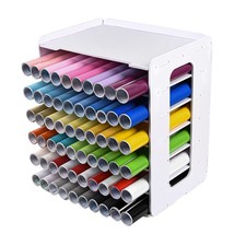 Vinyl Roll Holder, Countertop Cabinet Vinyl Roll Storage Organizer, Holds Ove...
