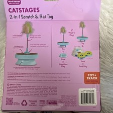 Catstages 2-in-1 Scratch Board And Bat Interactive Fun Pet Cat Toy Play System