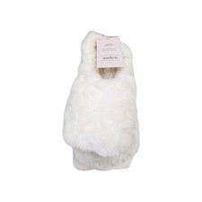 Auden Faux Fur Slipper Socks Cozy Gripper Bottoms White S/M 5-7 Brand New Other