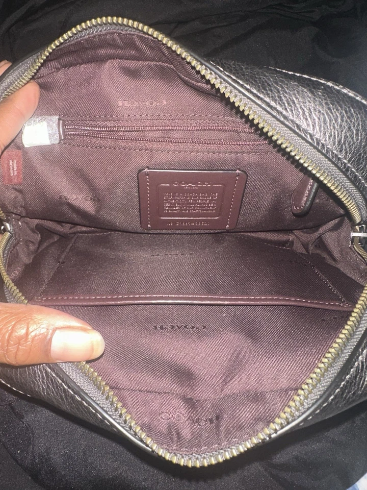 Bolso de hombro Hobo Coach Signature de cuero en relieve - Auténtico Foto 3 de 4