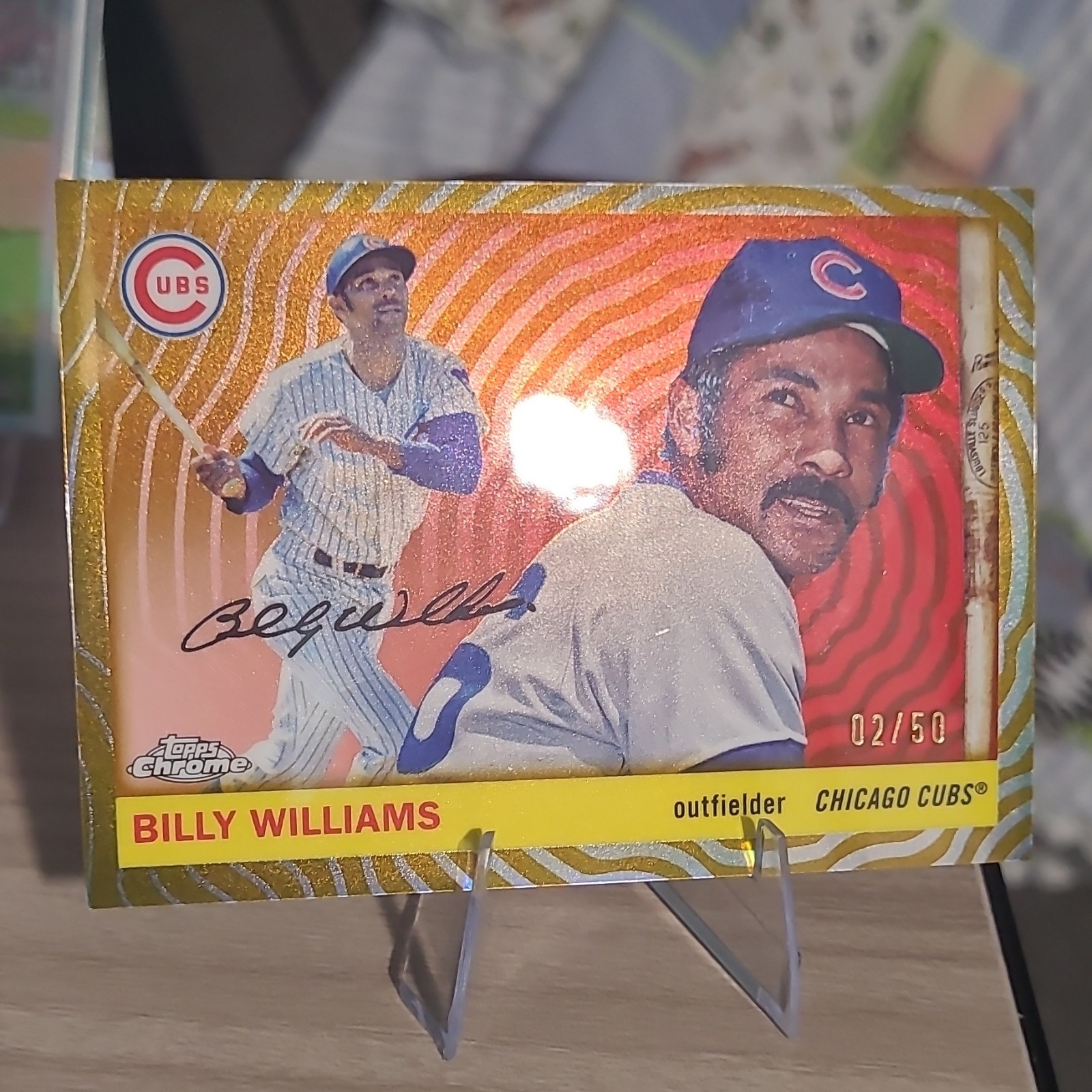 Topps Chrome Platinum Anniversary Billy Williams #307 Gold Vibrations /50 Cubs