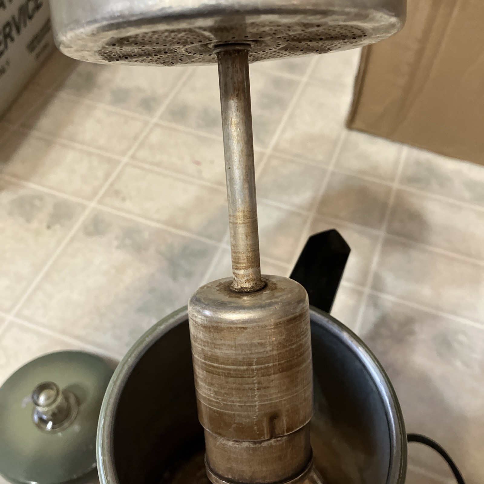 Mirro Matic Electric Percolator 9 Cup Coffee Maker Avocado green USA M-0179-37