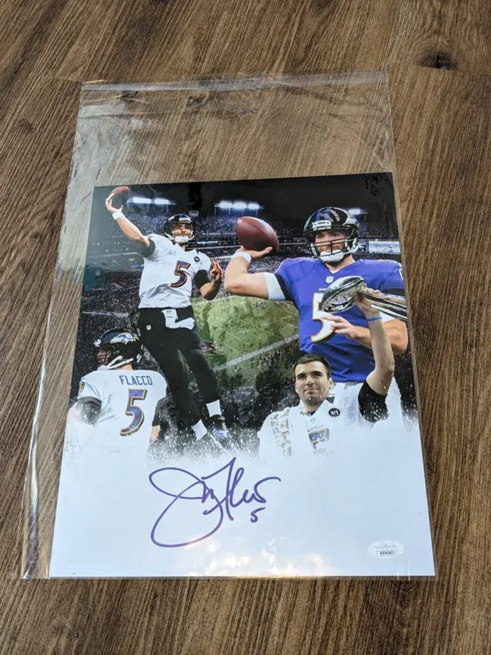Joe Flacco 11x14 Autographed Signed photo with JSA COA 