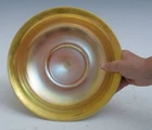 Steuben Calcite Gold Iridescent Bowl, 10" diameter, unsigned