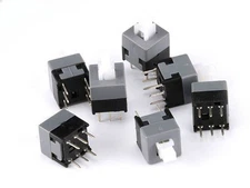 20PCS 8.5*8.5MM latching switch Button switch double row self-locking 6 Pin
