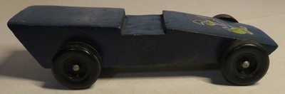 Vintage Blue Pinewood Derby Car Road Runner Steve February 25 1979 4th Place Toy