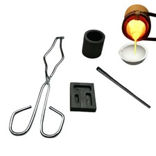 Silver Melting Kit Smelting Set Graphite Crucible Ingot Mold Metal