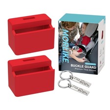 Silicone Seatbelt Secure Buckle Safety Cover Red 2PACK Keep Children Safe