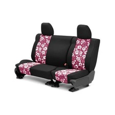 Caltrend Neosupreme 2nd Row Hawaiian Pink Black Custom Seat Covers
