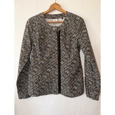 Cabi Cliffside Moto Jacket 5099 Multicolor Geometric Print Full Zip Blazer Sz M