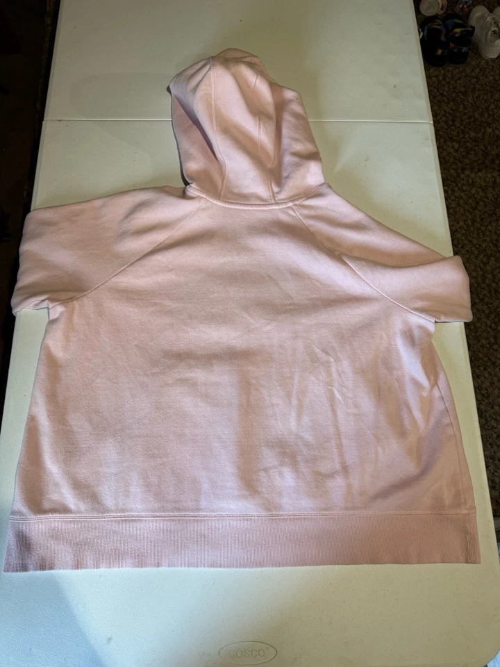 Moletom com capuz Under Armour rosa claro novo com etiquetas~ajuste solto ~feminino XL~Cordão - Imagem 4 de 4