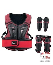 Kids Motorcycle Armor Suit Dirt Bike Gear, Youth Riding Protective Gear red