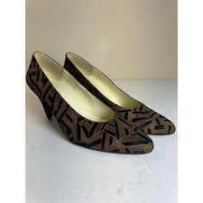 Vintage Arnoldo Marcella Handmade in Spain Suede Geometric Pumps Heels Size 8N