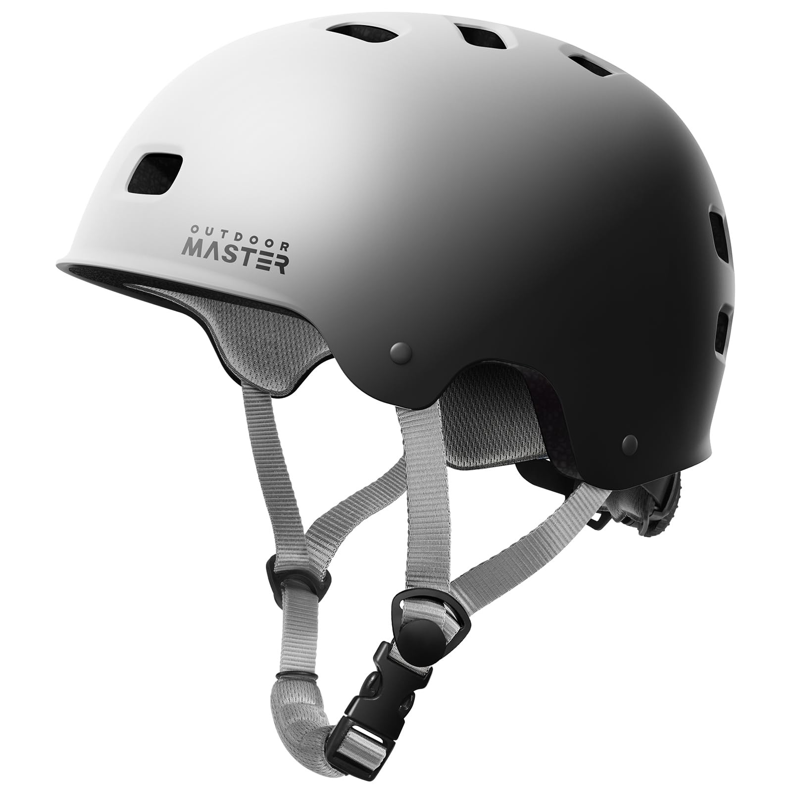 OutdoorMaster Skateboard Cycling Helmet - Two Removable Liners Ventilation