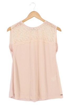 bellybutton Damen Top Gr. 34/XS Rosa Spitze Bohème Elegant