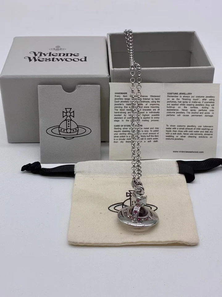 Vivienne Westwood Small Orb Necklace PINK P516987 - Image 2 of 4