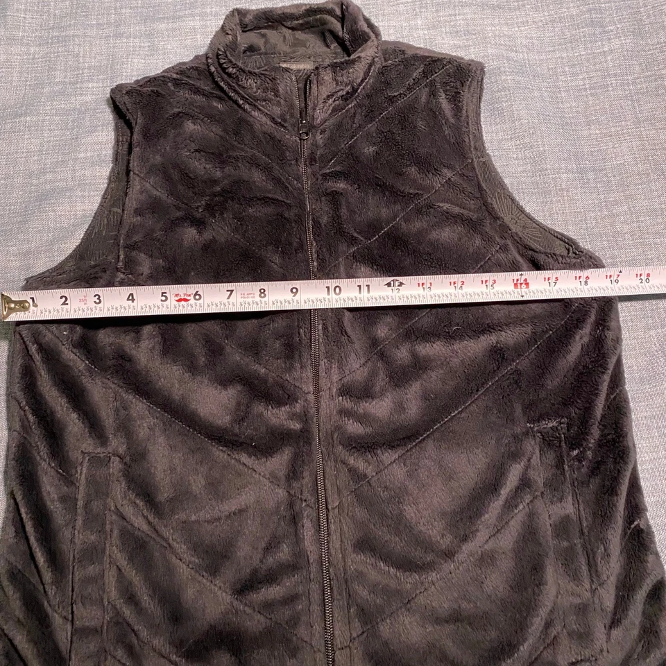 Columbia Womens Black Fleece Reversible Quilted Zip Up Vest Size S - Image 4 of 4