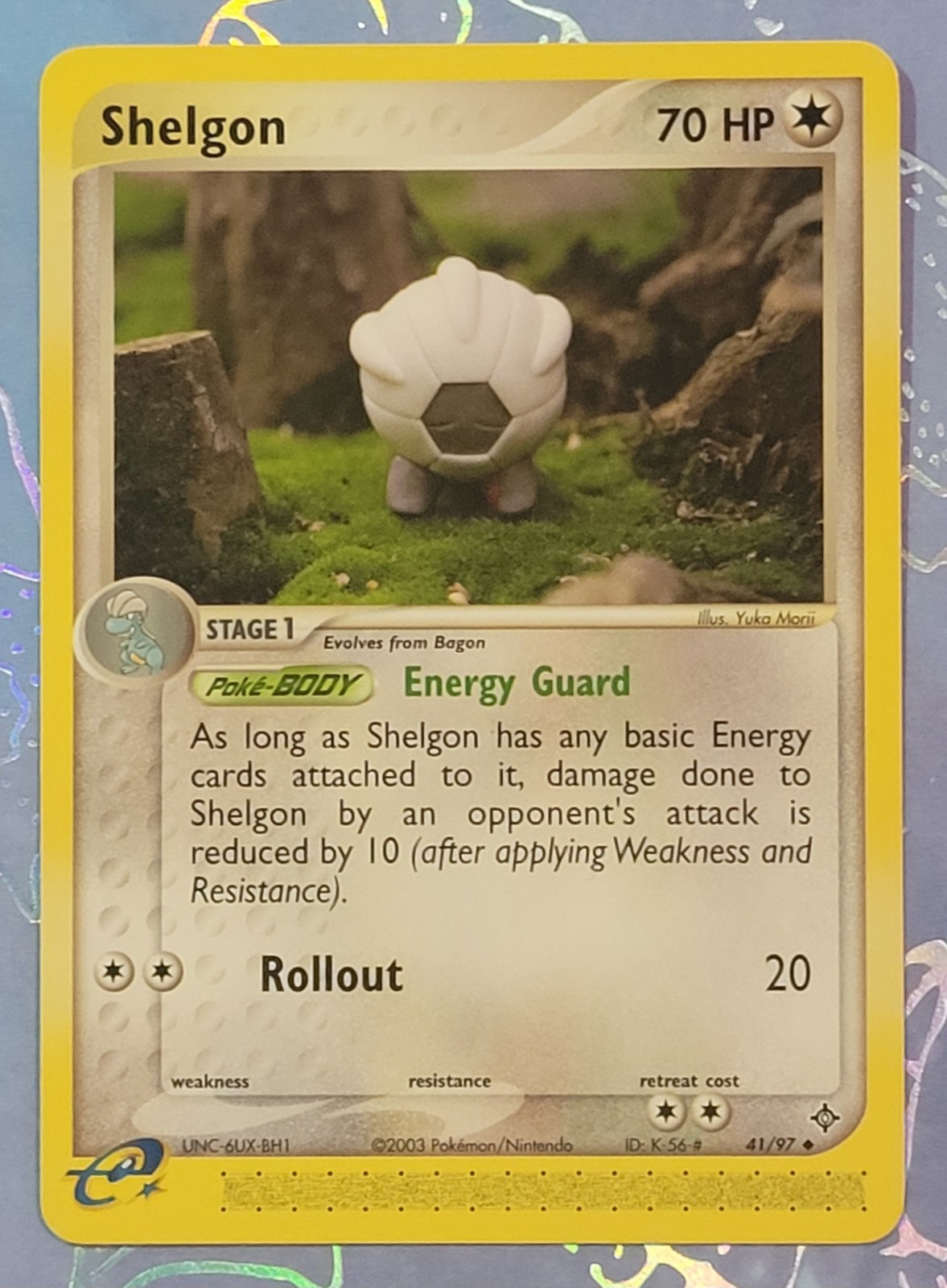 Shelgon 41/97 EX Dragon E-reader Yuka Morii Clay Art Pokemon Card NM