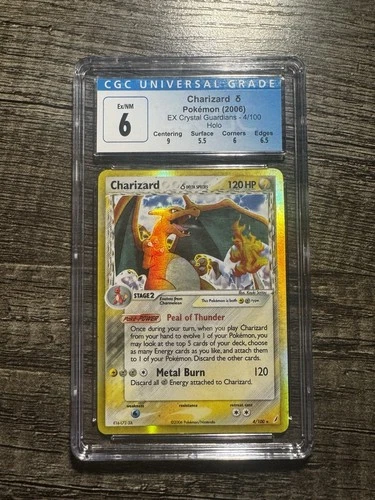 Pokémon Charizard Delta Species EX Crystal Guardians Holo Rare Card 4/100 CGC 6