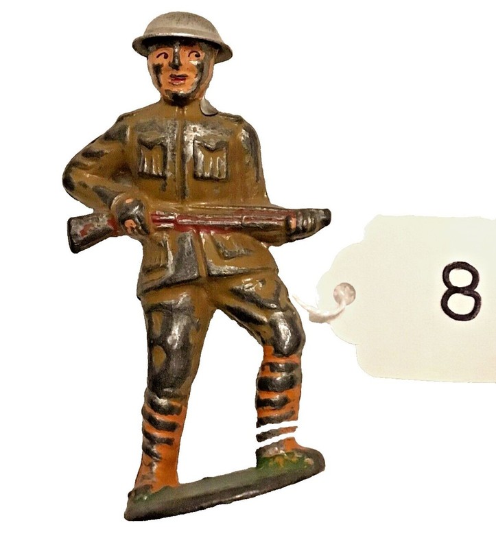 Barclay Antique Lead Toy Soldier, Charging, Short Stride #8 Rare, Collectible