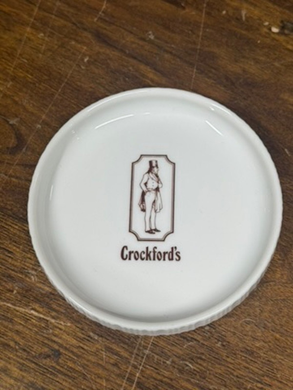 Vintage Crockford's Casino London Porcelain Ashtray Rosenthal Porcelain