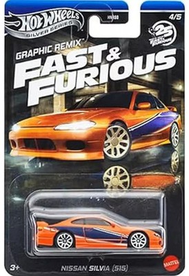 Mini car 164 Nissan Silvia S15 Hot Wheels Fast and Furious Theme Graphic Remix